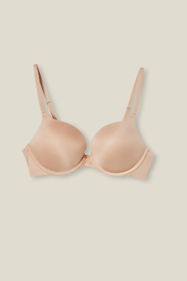 Cotton On Bras Ultimate Comfort Push Up2 TShirt Bra Frappe 8211 Women Cotton On Bras Ultimate Comfort Push Up2 TShirt Bra Frappe 8211 Women