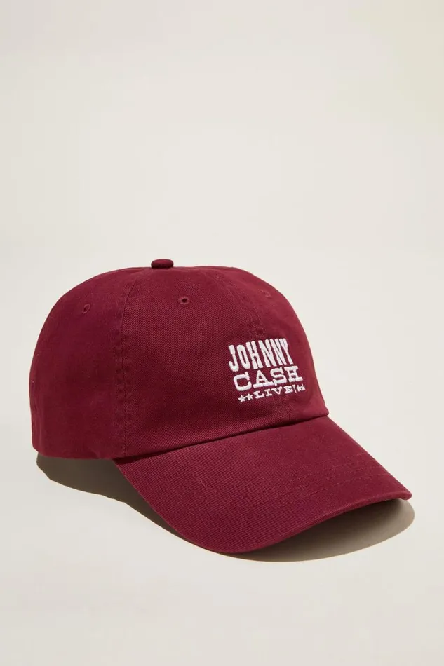 Cotton On Hats and Beanies Special Edition Dad Hat Lcn Mt Burgundyjohnny Cashlive 8211 Men
