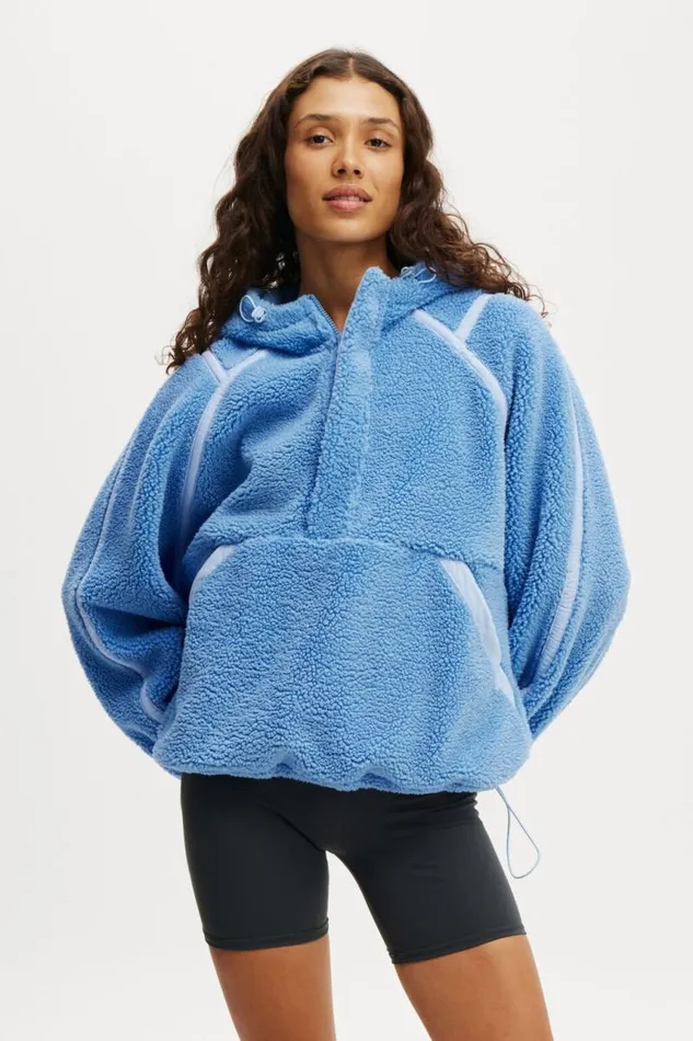 Cotton On Jackets Active Sherpa Hoodie Adrift Bluewindsurfer 8211 Women