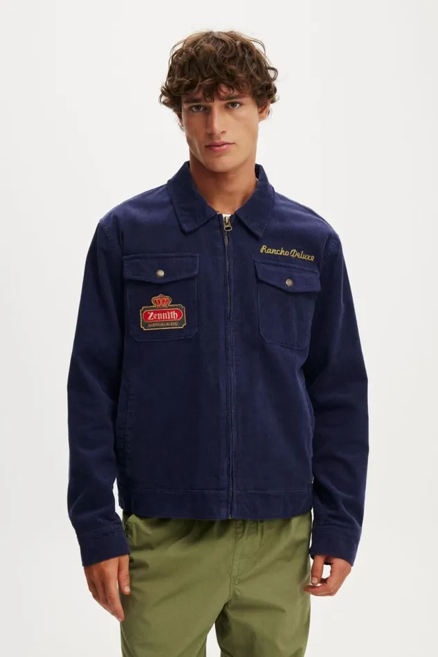 Cotton On Jackets Garage Jacket Indigo Blue 8211 Men