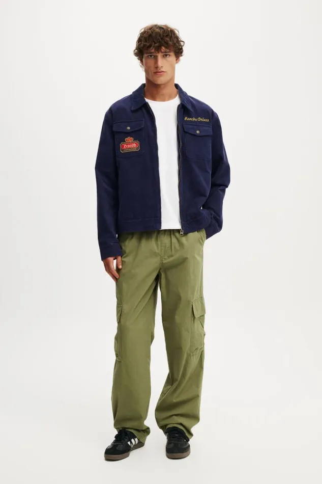 Cotton On Jackets Garage Jacket Indigo Blue 8211 Men