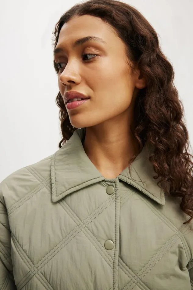 Cotton On Jackets The Mother Puffer Lightweight Quilted Jacket Dusty Khaki 8211 Women Cotton On Jackets The Mother Puffer Lightweight Quilted Jacket Dusty Khaki 8211 Women