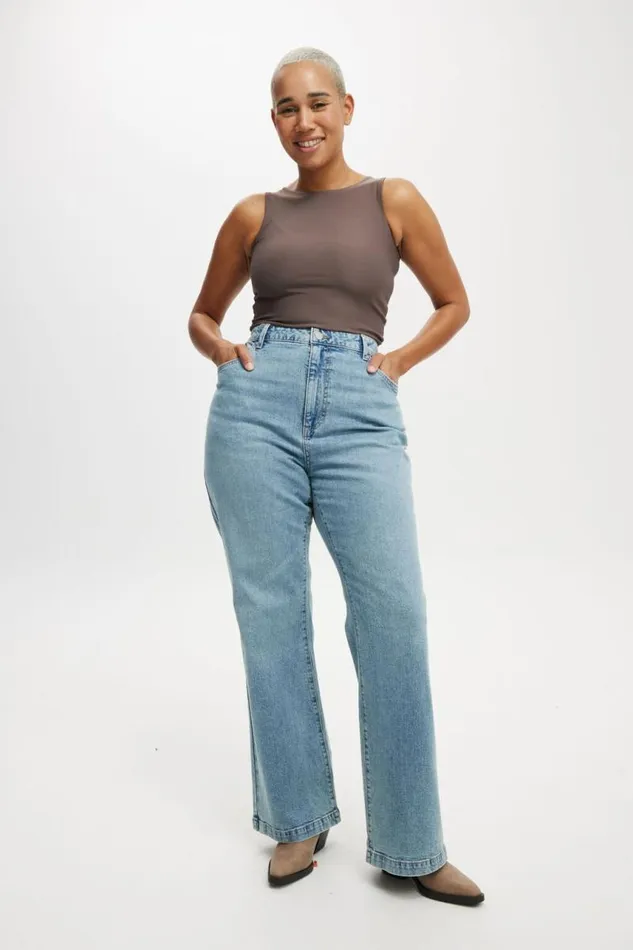 Cotton On Jeans Curvy Stretch Bootcut Jean Bells Blue 8211 Women