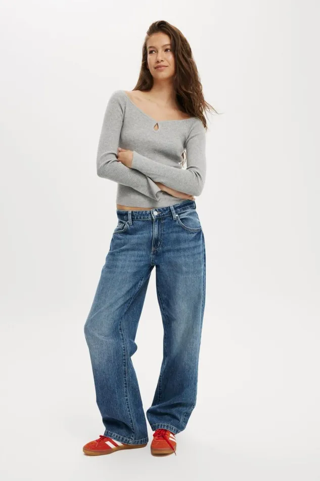 Cotton On Jeans Low Rise Straight Jean Pure Blue 8211 Women
