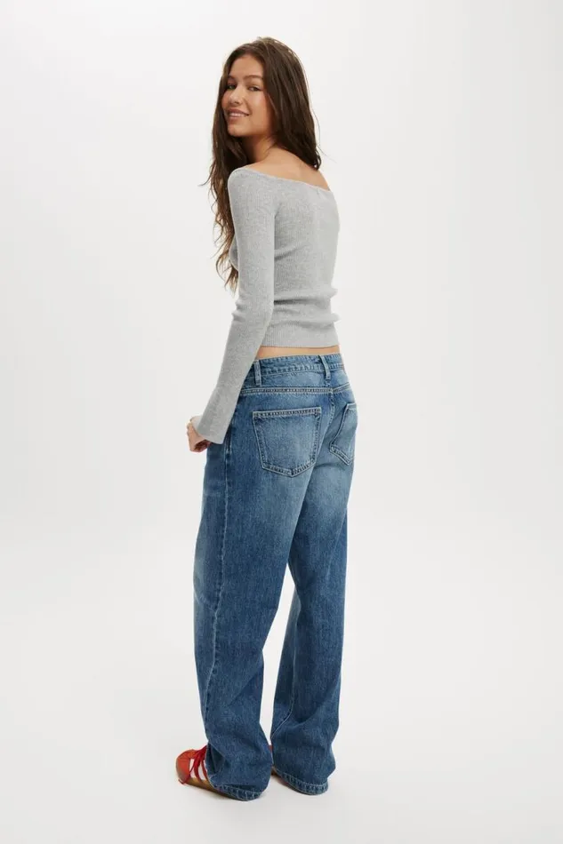 Cotton On Jeans Low Rise Straight Jean Pure Blue 8211 Women