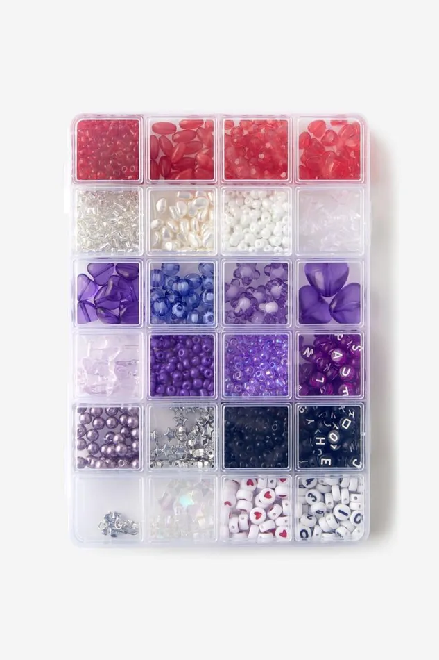 Cotton On Jewelry Friendship Bead Kit Mix Red And Purple Bead Kit 8211 Women