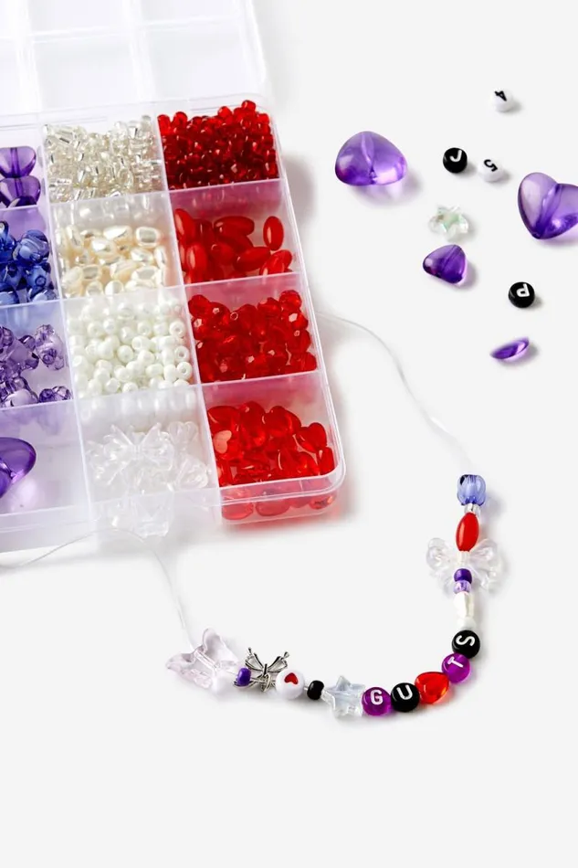 Cotton On Jewelry Friendship Bead Kit Mix Red And Purple Bead Kit 8211 Women