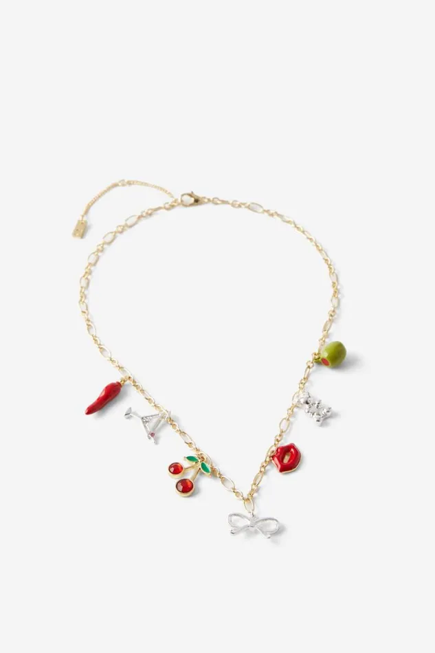 Cotton On Jewelry Pendant Necklace Up Fruity Charm Gold 8211 Women