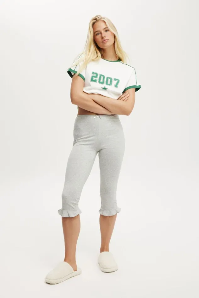 Cotton On Pajamas Jersey Sleep Capris Grey Marle 8211 Women