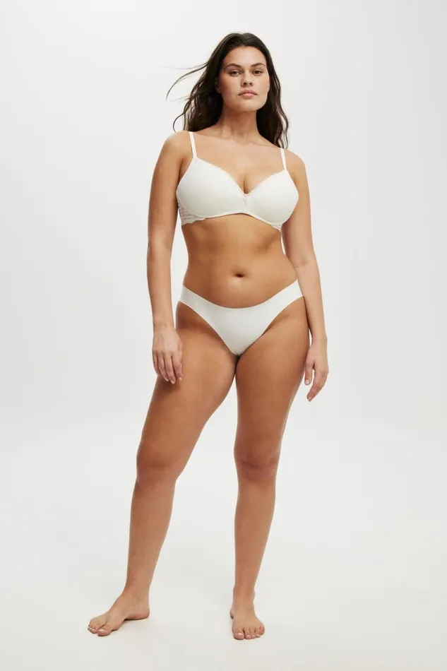Cotton On Panties Party Pants Seamless Bikini Brief Cream 8211 Women