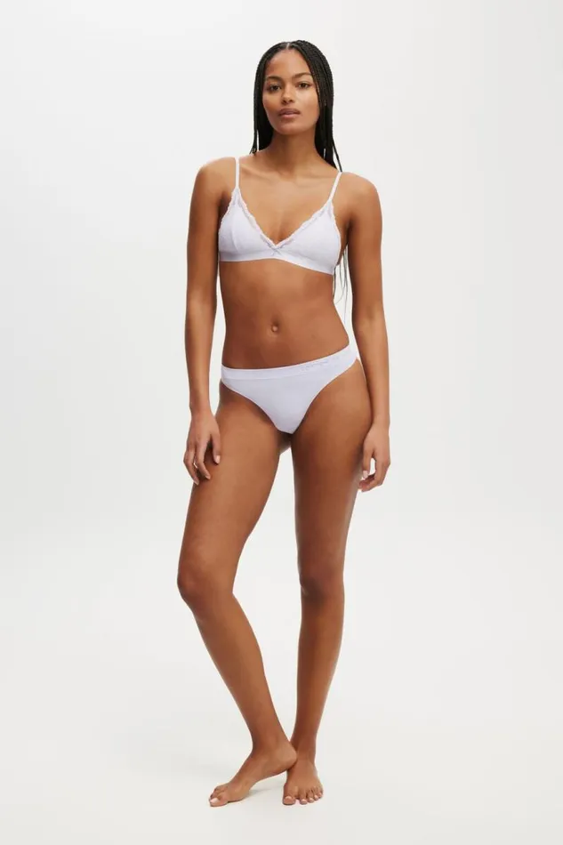 Cotton On Panties Seamless High Cut G String Brief Washed Thistle 8211 Women