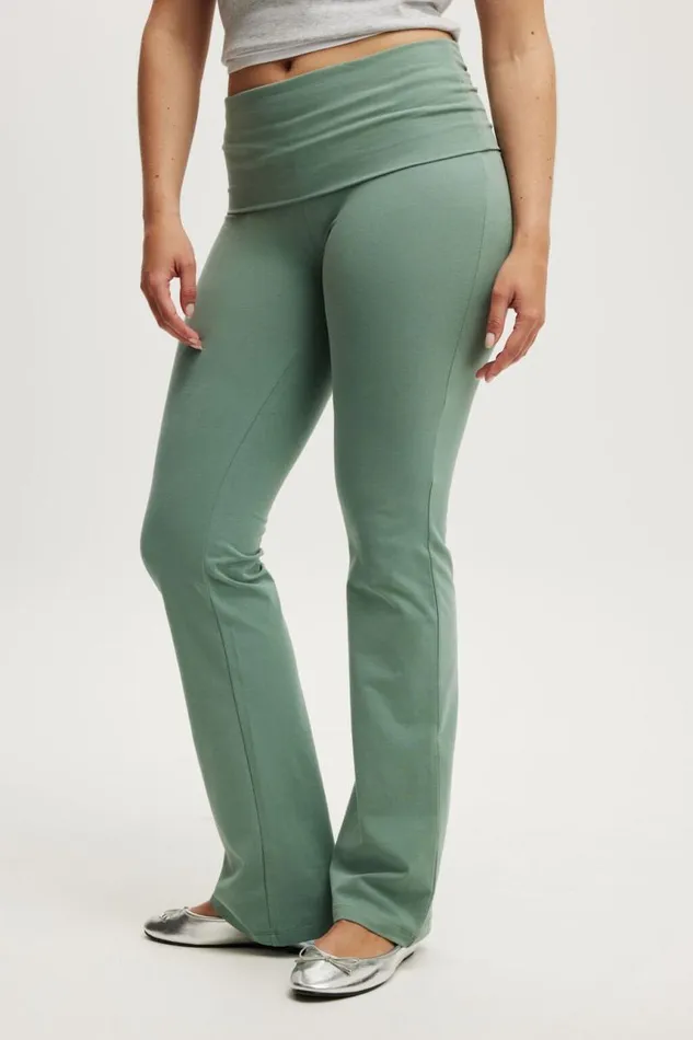Cotton On Pants Bella Bootleg Pant Jaded Green 8211 Women