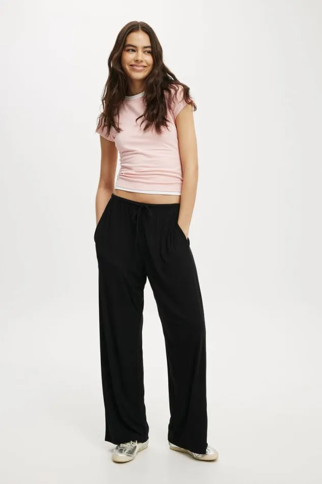 Cotton On Pants Blair Wide Leg Pant Black 8211 Women
