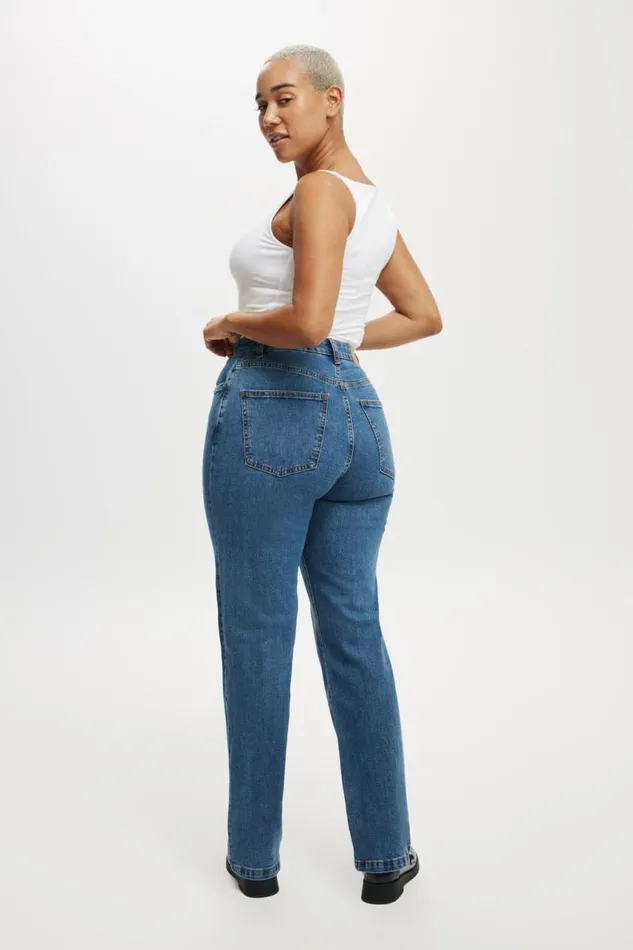 Cotton On Pants Curvy Stretch Straight Jean Sea Blue 8211 Women Cotton On Pants Curvy Stretch Straight Jean Sea Blue 8211 Women