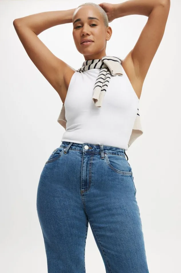 Cotton On Pants Curvy Stretch Straight Jean Sea Blue 8211 Women Cotton On Pants Curvy Stretch Straight Jean Sea Blue 8211 Women
