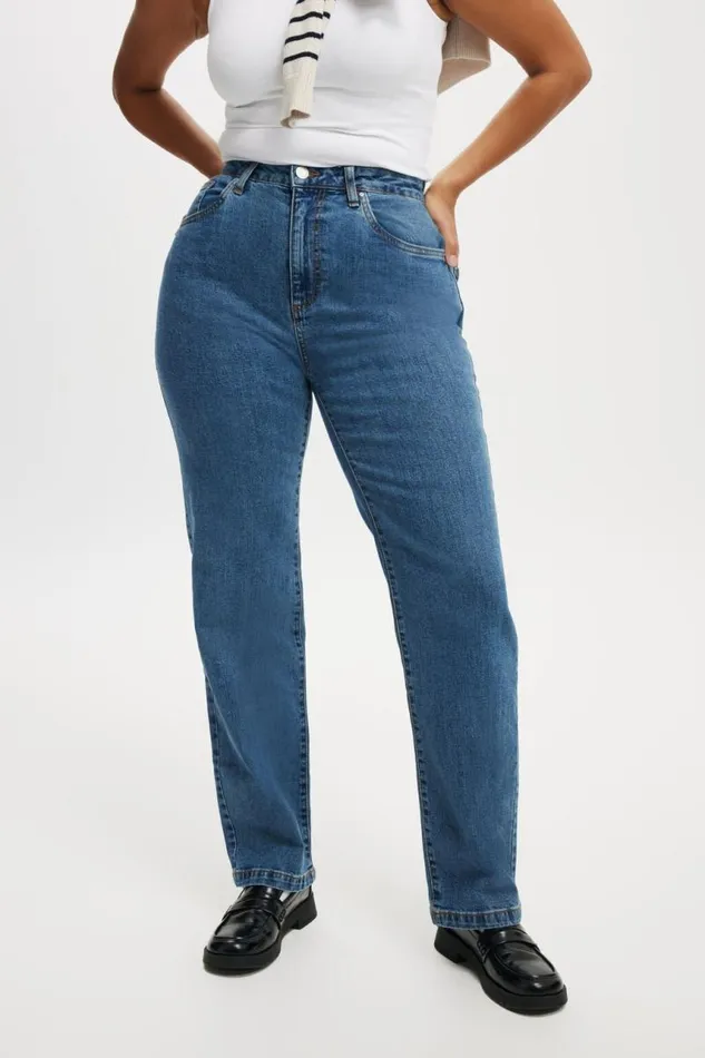 Cotton On Pants Curvy Stretch Straight Jean Sea Blue 8211 Women Cotton On Pants Curvy Stretch Straight Jean Sea Blue 8211 Women