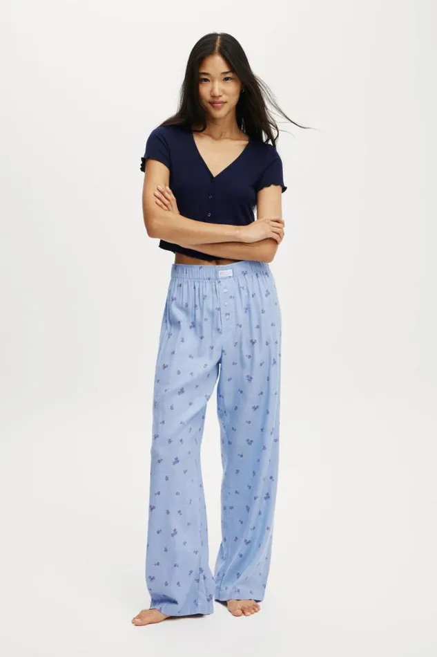 Cotton On Pants Flannel Boyfriend Boxer Pant Bella Rose 8211 Women