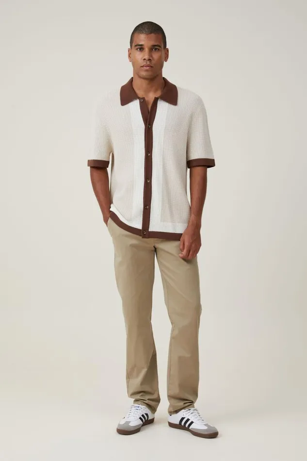 Cotton On Pants Regular Straight Chino Light Camel 8211 Men