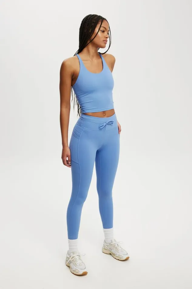 Cotton On Pants Ultimate Run Rib 78 Tight Adrift Blue 8211 Women