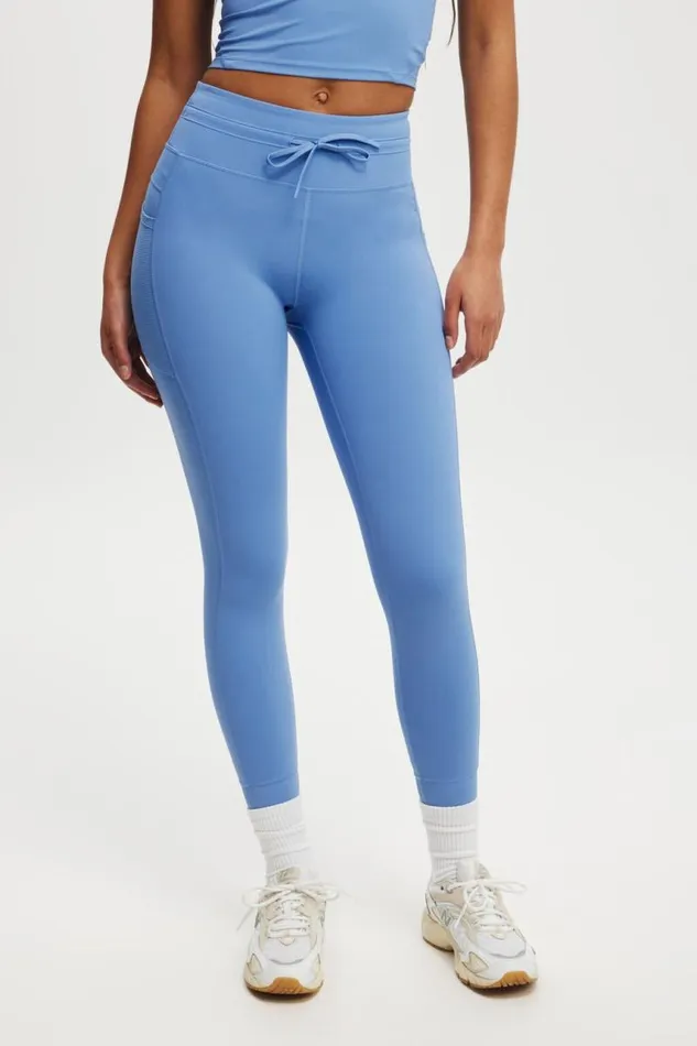 Cotton On Pants Ultimate Run Rib 78 Tight Adrift Blue 8211 Women