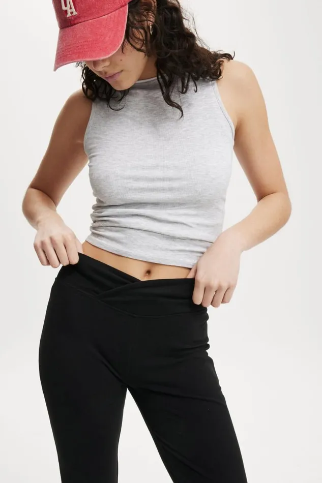 Cotton On Pants VWaist Bella Bootleg Pant Black 8211 Women