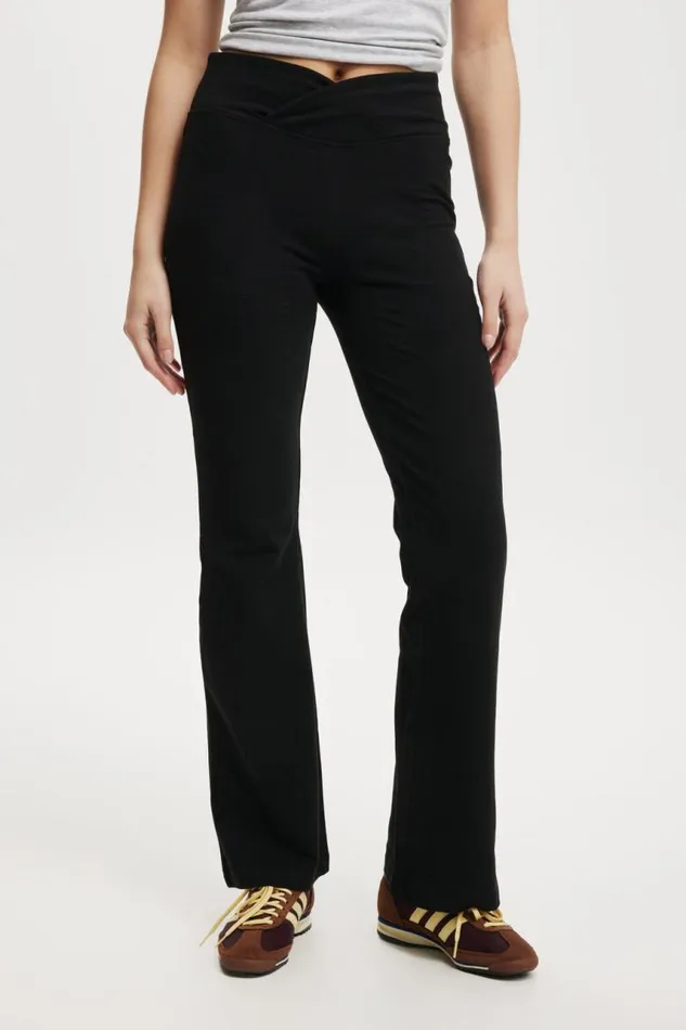 Cotton On Pants VWaist Bella Bootleg Pant Black 8211 Women