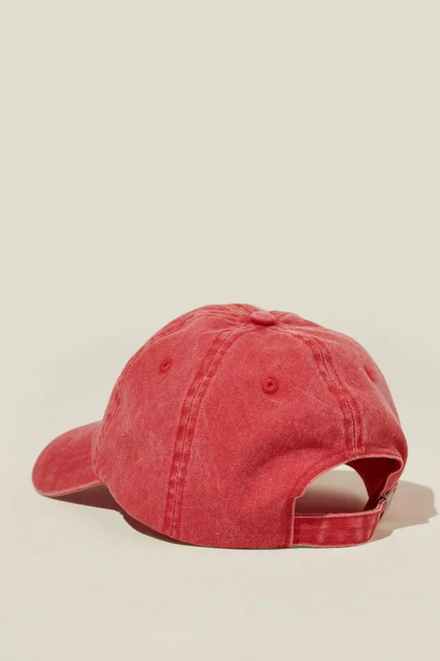 Cotton On ScarvesBeaniesandHats Classic Dad Cap Daisy Chainwashed Red 8211 Women Cotton On ScarvesBeaniesandHats Classic Dad Cap Daisy Chainwashed Red 8211 Women
