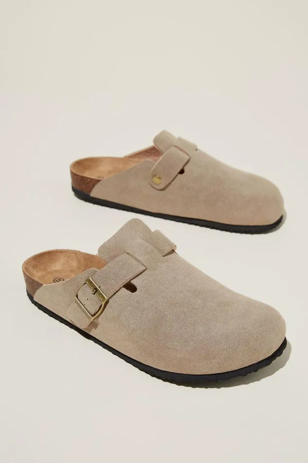 Cotton On Shoes Closed Toe Buckle Slide Taupe 8211 Men Cotton On Shoes Closed Toe Buckle Slide Taupe 8211 Men