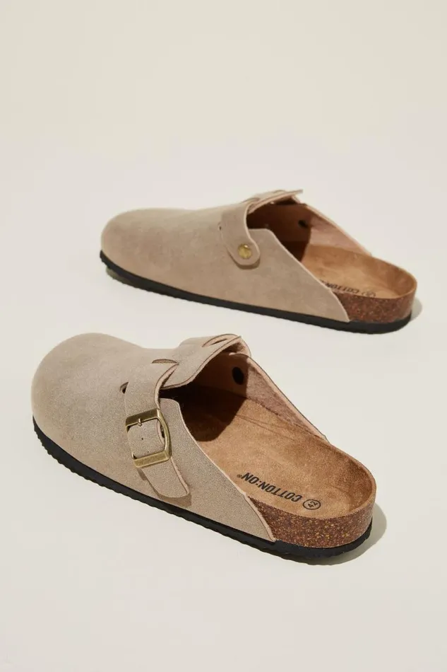 Cotton On Shoes Closed Toe Buckle Slide Taupe 8211 Men Cotton On Shoes Closed Toe Buckle Slide Taupe 8211 Men