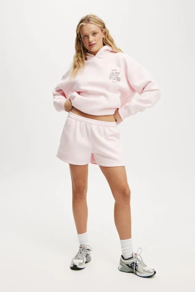 Cotton On ShortsandSkirts Plush Essential Gym Short Cherry Dreamcoconut Milk 8211 Women