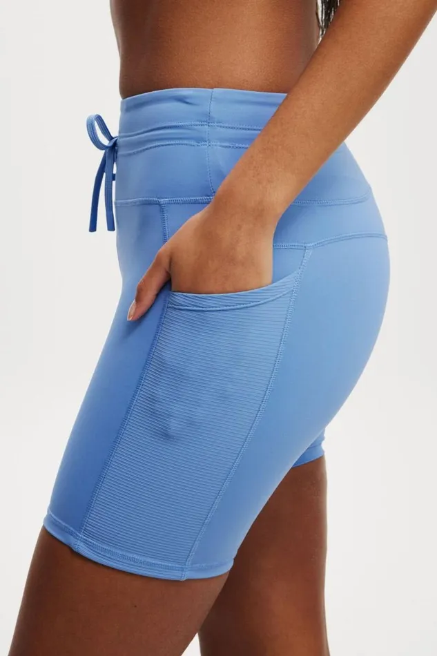 Cotton On ShortsandSkirts Ultimate Run Rib Bike Short Adrift Blue 8211 Women
