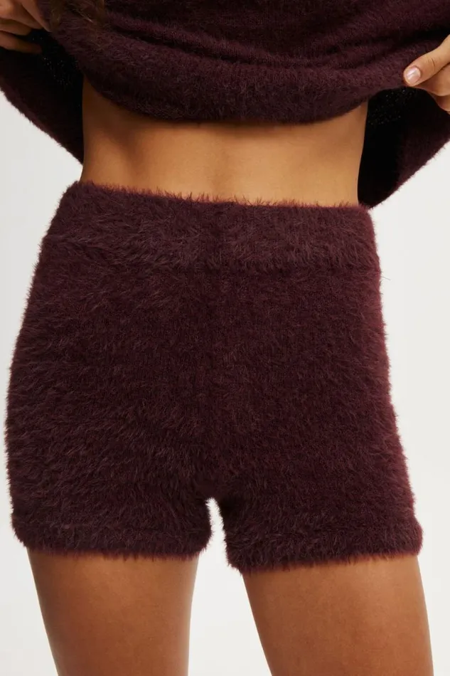 Cotton On Shorts Novelty Knitted Short Dark Oakfluffy 8211 Women