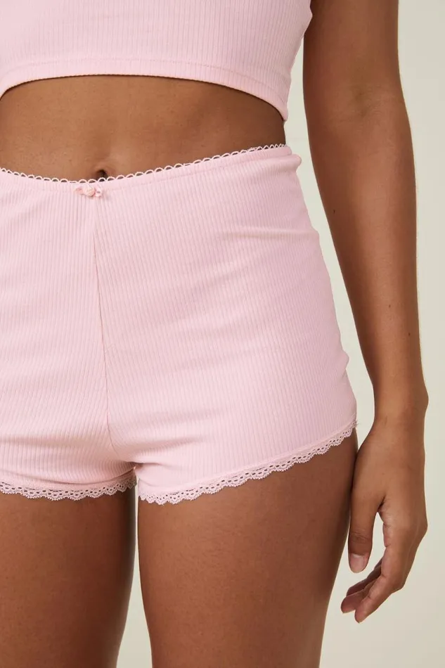 Cotton On Shorts Rib Lace Short Blushing Bride 8211 Women