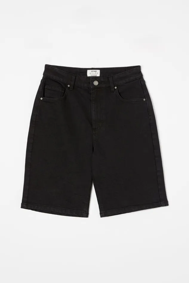 Cotton On Shorts Stretch Denim Bermuda Short Graphite Black 8211 Women