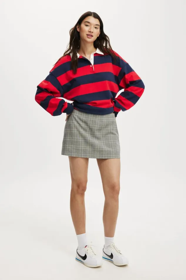 Cotton On Skirts Harper Suiting Mini Skirt Grey Check 8211 Women