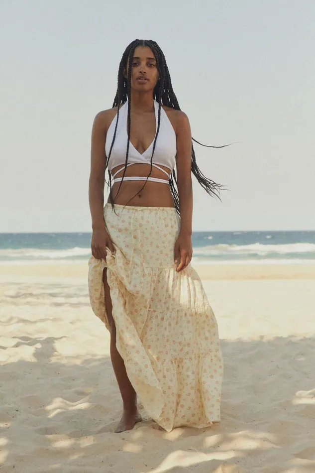 Cotton On Skirts Haven Tiered Maxi Skirt Indra Ditsy Butter 8211 Women