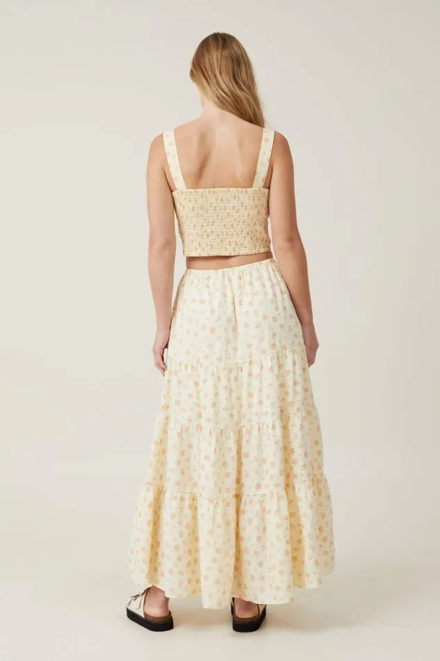 Cotton On Skirts Haven Tiered Maxi Skirt Indra Ditsy Butter 8211 Women