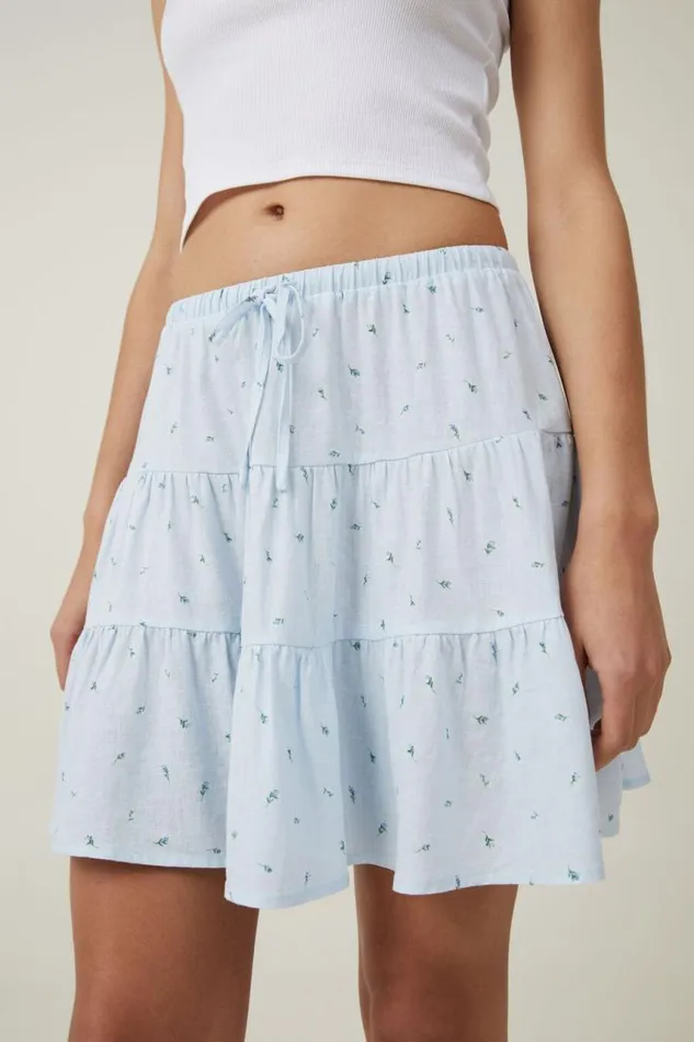 Cotton On Skirts Haven Tiered Mini Skirt Rowena Rose Breezy Blue 8211 Women