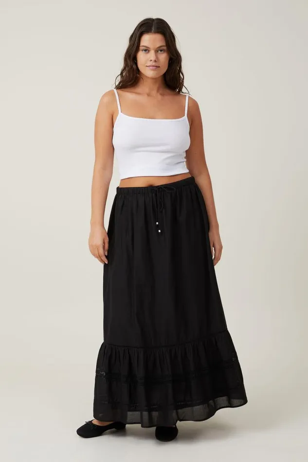 Cotton On Skirts Rylee Lace Maxi Skirt Black 8211 Women