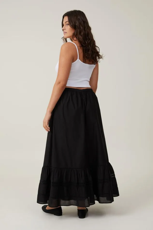 Cotton On Skirts Rylee Lace Maxi Skirt Black 8211 Women