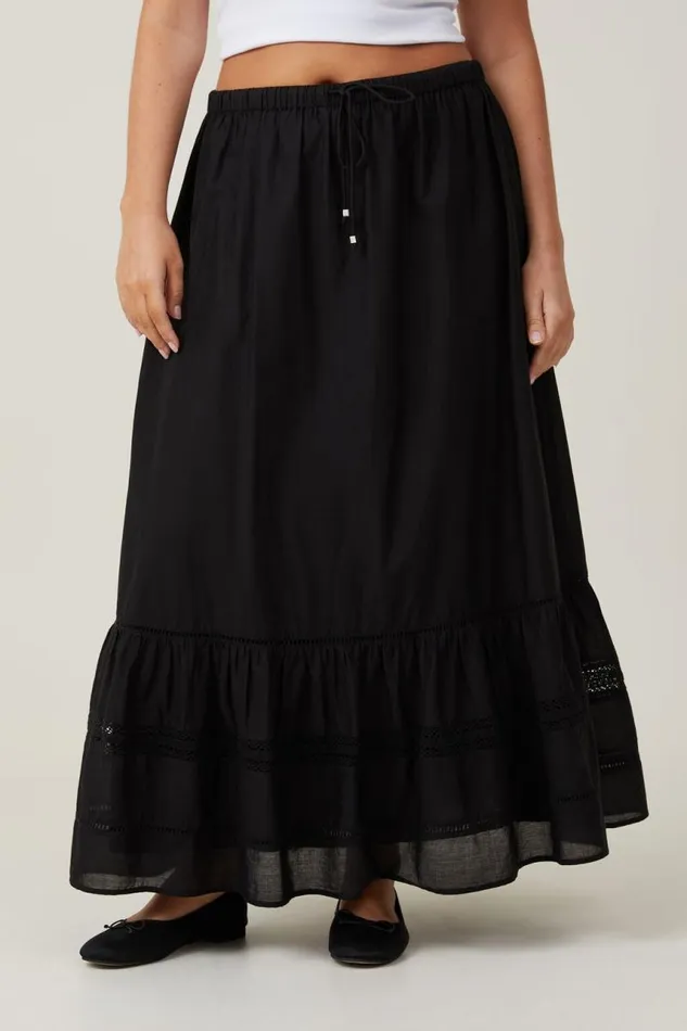 Cotton On Skirts Rylee Lace Maxi Skirt Black 8211 Women