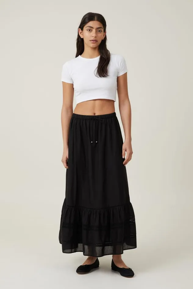 Cotton On Skirts Rylee Lace Maxi Skirt Black 8211 Women