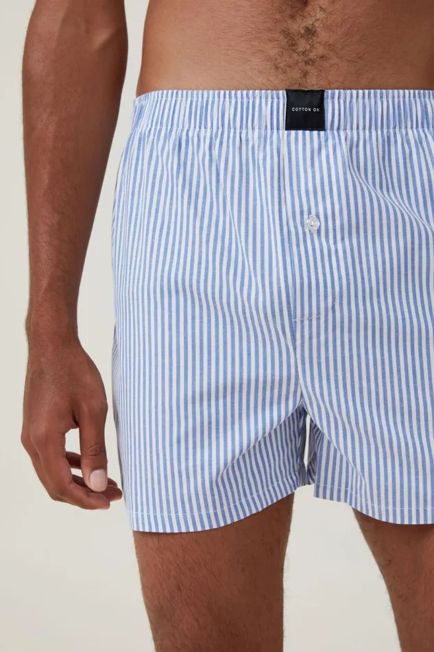 Cotton On Socks and Underwear Stretch Boxer Short Bluewhite Stripe 8211 Men Cotton On Socks and Underwear Stretch Boxer Short Bluewhite Stripe 8211 Men