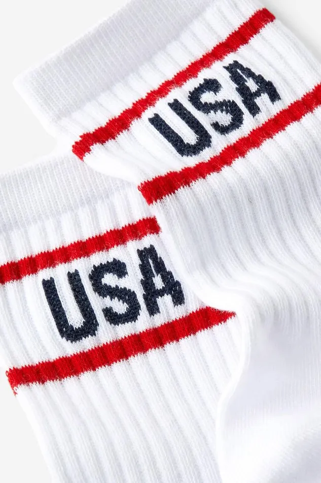 Cotton On Socks Retro Sporty Crew Sock Whiteusa Stripe 8211 Women
