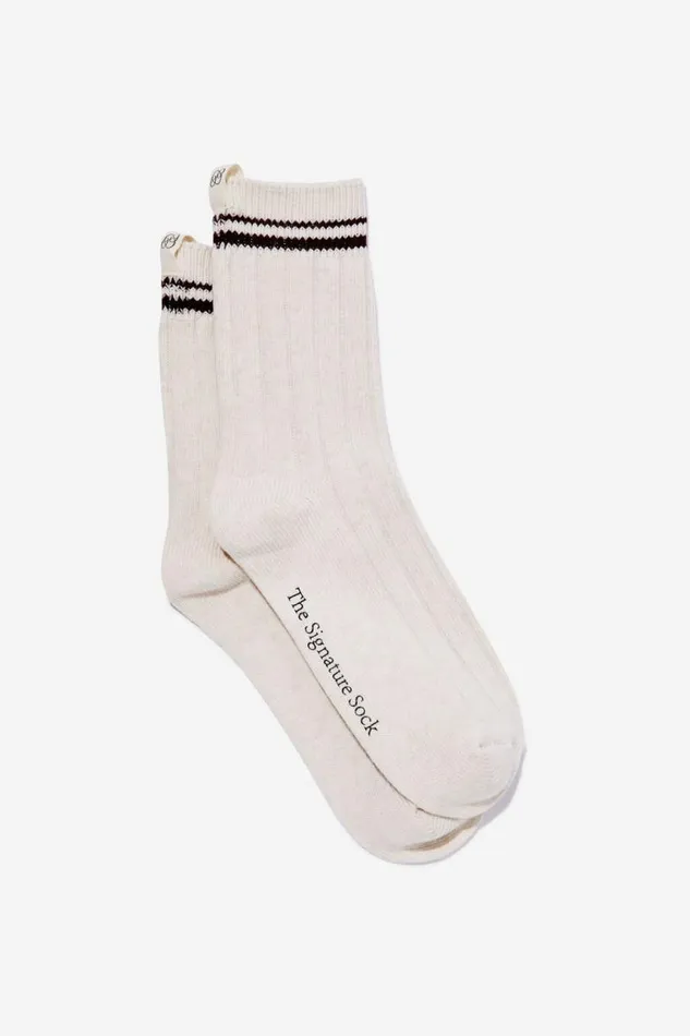 Cotton On Socks The Signature Crew Sock Coconut Marle Stripe 8211 Women