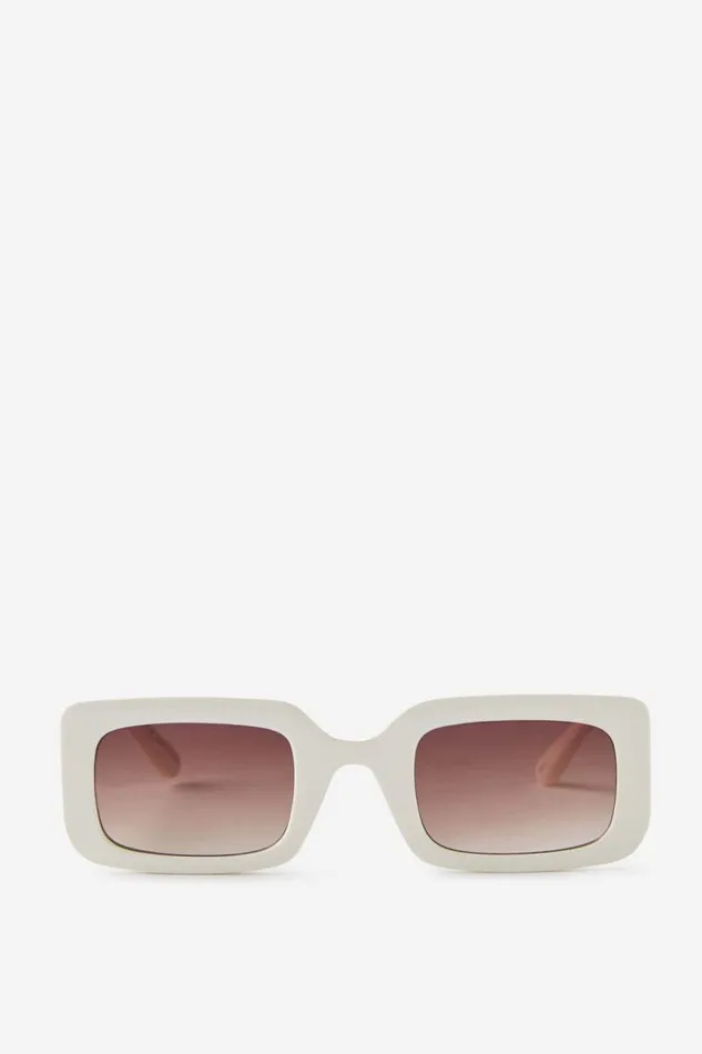 Cotton On Sunglasses Heidi Rectangle Sunglasses Ecru 8211 Women