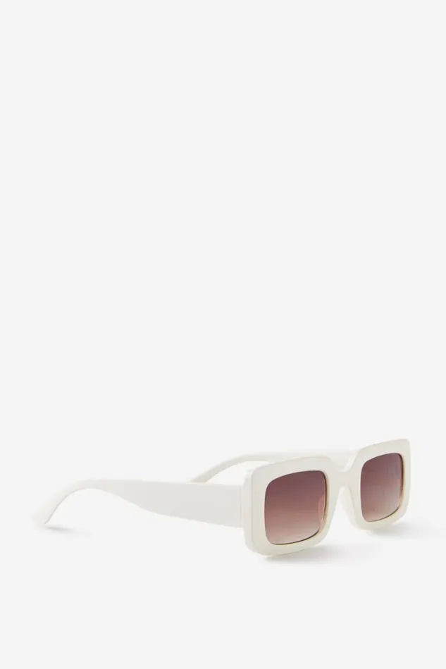 Cotton On Sunglasses Heidi Rectangle Sunglasses Ecru 8211 Women Cotton On Sunglasses Heidi Rectangle Sunglasses Ecru 8211 Women