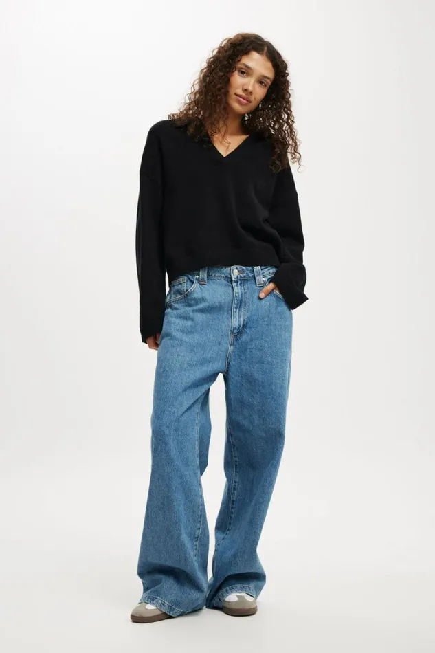 Cotton On SweatersandCardigans Luxe Collar Sweater Black 8211 Women