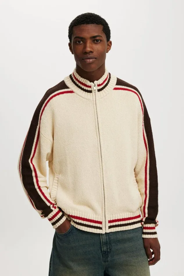 Cotton On Sweaters Knitted Bomber Stone 8211 Men