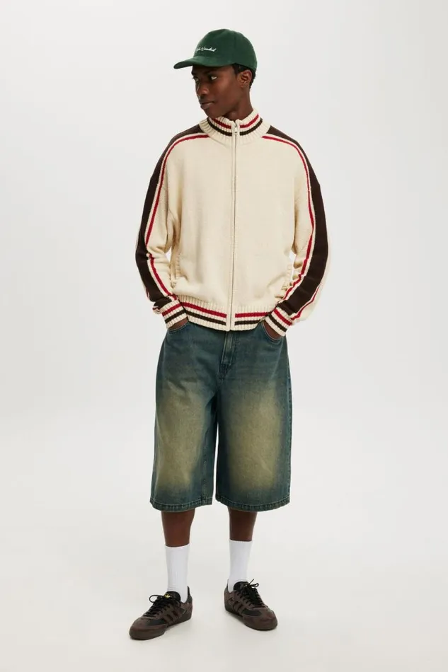 Cotton On Sweaters Knitted Bomber Stone 8211 Men